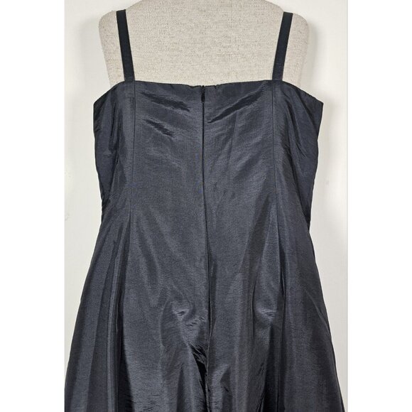 J Rose Size 8 Dress Black Satiny Taffeta Empire Waist with Bow Party Prom Formal - Picture 6 of 9